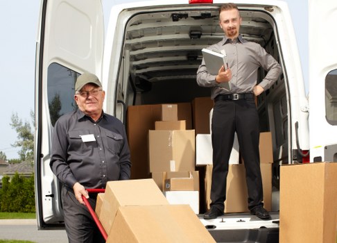Man and van vehicle ready for a UK moving service