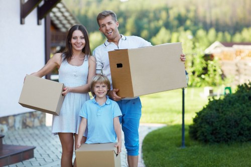 Unpacking boxes and setting up a new home in Ruislip