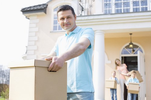 Business relocation support with a moving van in Ruislip