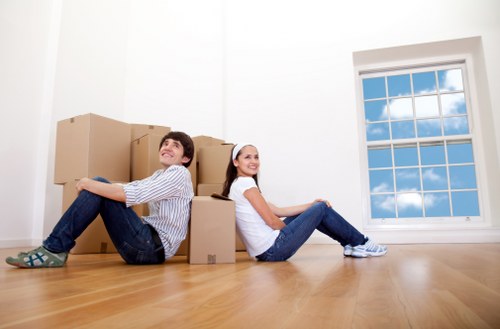 Local removal van helping with furniture transport in Ruislip