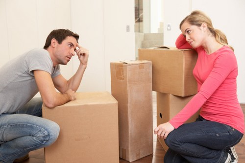 Packing boxes and furniture for a local move in Ruislip
