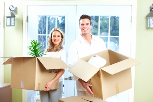 Prepared furniture ready for pick-up in a Ruislip property